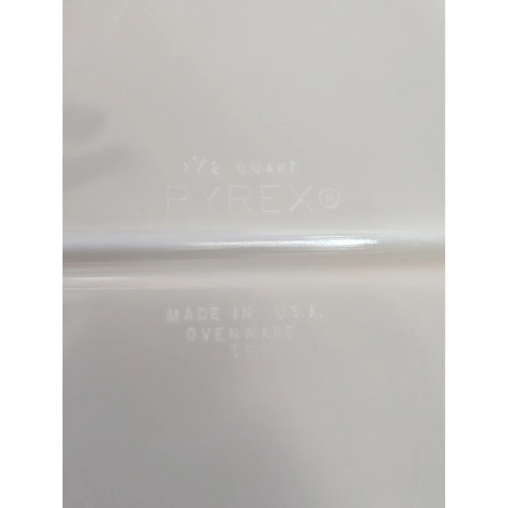 Vtg Pyrex Early American Divided Casserole Dish Clear Glass Lid 1.5 Quart Baking